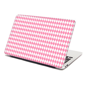 Samolepka na notebook Růžovobílé kosočtverce: 38x26 cm