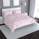 Povlečení Růžové a bílé trojúhelníky: 140x200 / 90x70