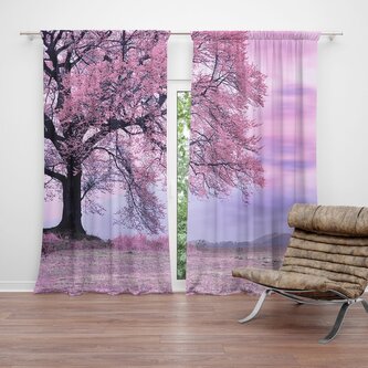 Závěs Růžový strom: 2ks 140x250cm