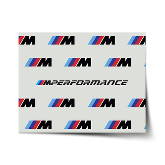 Plakát MPERFORMANCE bílý vzor: 60x40 cm