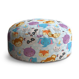 Taburet Circle Zoo pro děti: 38x48 cm