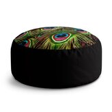 Taburet Circle Paví peří: 38x48 cm