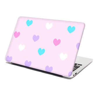 Samolepka na notebook Srdce vedle srdce: 29x20 cm