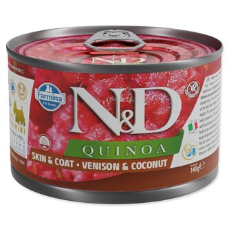 Konzerva N&D Dog Quinoa Venison & Coconut 140g