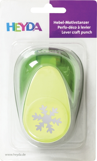 Děrovač velký zelený - srdce, velikost cca 48 mm