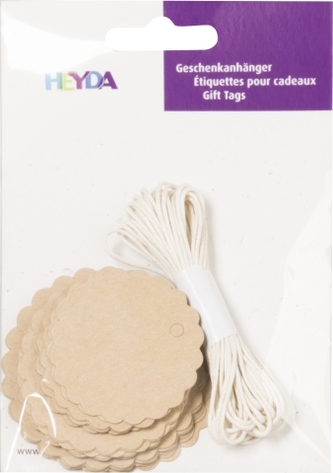 Jmenovky set 30ks natur - 3 velikosti po 10 kusech průměr: 4,4cm, 5cm a 5,8cm