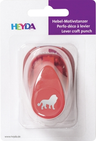 Děrovač červený - lev, velikost cca 15mm