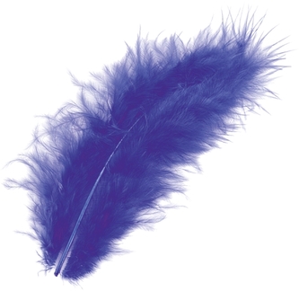 Peří Marabu 10cm - modré 15ks