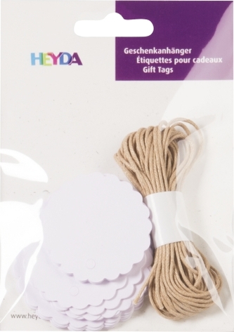 Jmenovky set 30ks bílé - 3 velikosti po 10 kusech průměr: 4,4cm, 5cm a 5,8cm