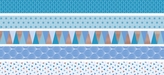 Páska papírová mini lepicí 5ks - azur: 1,2cm x 3m