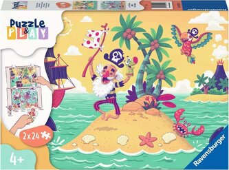 RAVENSBURGER Puzzle&Play: Pirátské dobrodružství 2x24 dílků