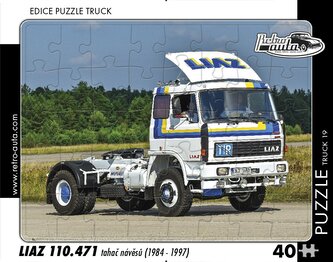 RETRO-AUTA Puzzle TRUCK č.19 Liaz 110.471 tahač návěsů (1984-1997) 40 dílků