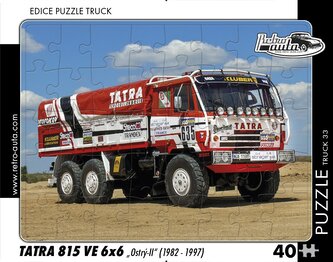 RETRO-AUTA Puzzle TRUCK č.33 Tatra 815 VE 6x6 „Ostrý-II“ (1982 - 1997) 40 dílků