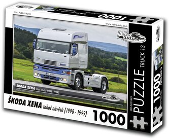 RETRO-AUTA Puzzle TRUCK č.13 Škoda Xena tahač návěsů (1998-1999) 1000 dílků