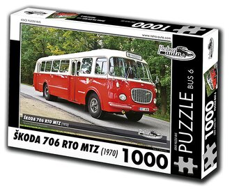 RETRO-AUTA Puzzle BUS č.6 Škoda 706 RTO MTZ (1970) 1000 dílků