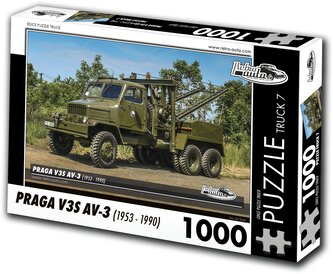 RETRO-AUTA Puzzle TRUCK č.7 Praga V3S AV-3 (1953-1990) 1000 dílků