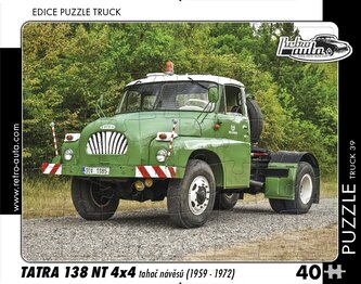 RETRO-AUTA Puzzle TRUCK č.39 Tatra 138 NT 4x4 tahač návěsů (1959 - 1972) 40 dílků