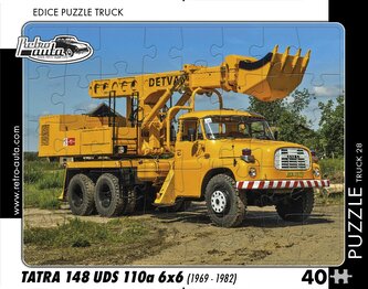 RETRO-AUTA Puzzle TRUCK č.28 Tatra 148 UDS 110a 6x6 (1969-1982) 40 dílků