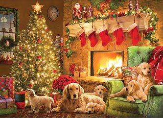 COBBLE HILL Puzzle Útulný krb 1000 dílků