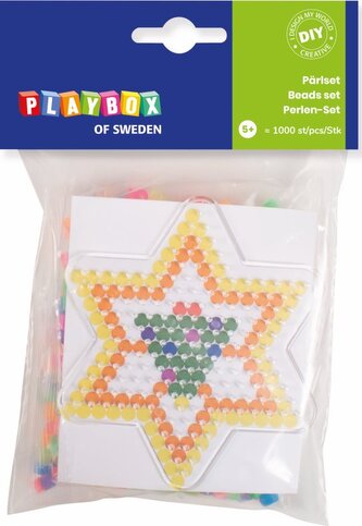 PLAYBOX Zažehlovací korálky Malá sada Hvězda 1000ks