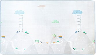 KIK Oboustraná podložka na hraní s růstovým metrem