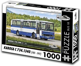 RETRO-AUTA Puzzle BUS č.18 KAROSA C 734.1340 (1981 - 1997) 1000 dílků