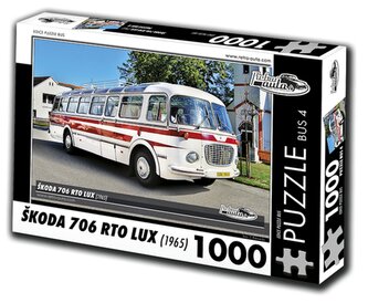 RETRO-AUTA Puzzle BUS č.4 Škoda 706 RTO LUX (1965) 1000 dílků