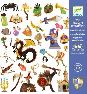 DJECO Samolepky metalické - Království