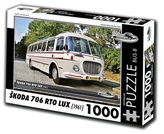 RETRO-AUTA Puzzle BUS č.8 Škoda 706 RTO LUX (1961) 1000 dílků