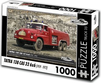 RETRO-AUTA Puzzle TRUCK č.35 Tatra 138 CAS 32 6x6 (1959 - 1972) 1000 dílků