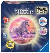 RAVENSBURGER 3D Svítící puzzleball Kůň na pláži 72 dílků