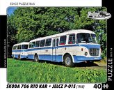 RETRO-AUTA Puzzle BUS č.14 Škoda 706 RTO KAR + JELCZ P-01E (1968) 40 dílků