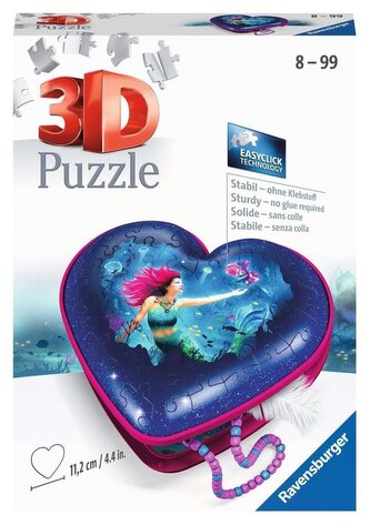 RAVENSBURGER 3D puzzle Srdce Mořská panna 54 dílků