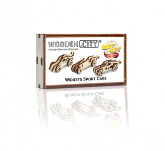 WOODEN CITY 3D puzzle mini sada Widgets: Sportovní auta 42 dílků