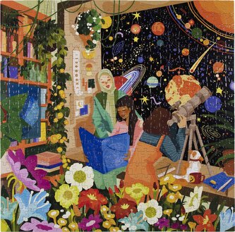 EEBOO Čtvercové puzzle Hvězdářky 500 dílků