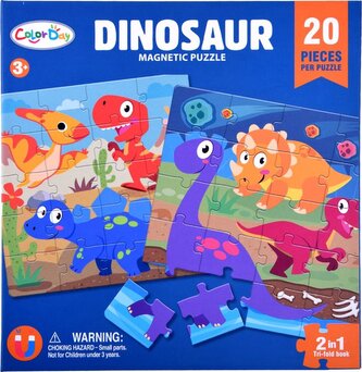 COLOR DAY Magnetické puzzle Svět dinosaurů 2x20 dílků