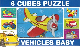 DOHÁNY Obrázkové kostky Dopravní prostředky, 6 kostek