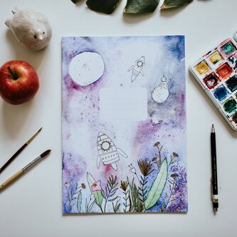 Be Nice EKO Školní sešit 423/A4 linkovaný 2/3 stránky - Plameňáci