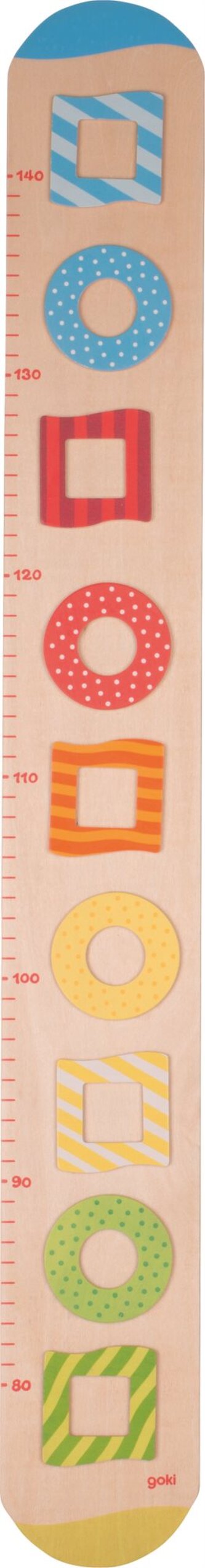 GOKI Dřevěný růstový metr s fotorámečky I.