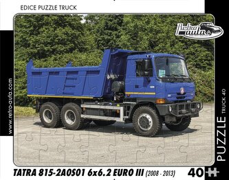RETRO-AUTA Puzzle TRUCK č.40 Tatra 815-2A0S01 6x6.2 EURO III (2008 - 2013) 40 dílků