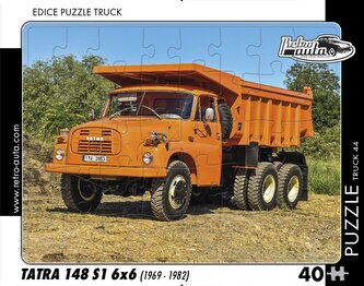 RETRO-AUTA Puzzle TRUCK č.44 Tatra 148 S1 6x6 (1969 - 1982) 40 dílků