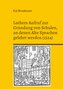 Luthers Aufruf zur Gründung von Schulen, an denen Alte Sprachen gelehrt werden (1524)