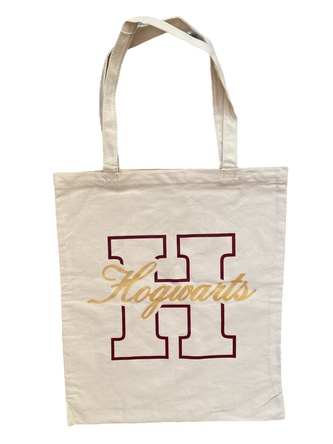 Látková taška Bradavice, béžová, Harry Potter
