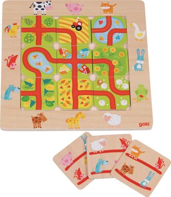 GOKI Stolní hra Najdi cestu na farmu