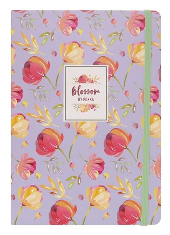 PUKKA Sešit s elastickým uzávěrem A5 Blossom lila