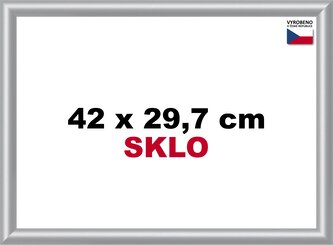 BFHM Plastový rám na puzzle 42x29,7cm A3 - stříbrný