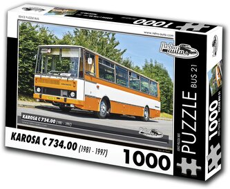 RETRO-AUTA Puzzle BUS č.21 KAROSA C 734.00 (1981 - 1997) 1000 dílků
