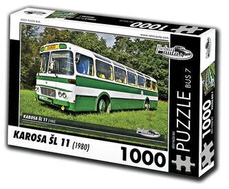 RETRO-AUTA Puzzle BUS č.7 Karosa ŠL 11 (1980) 1000 dílků