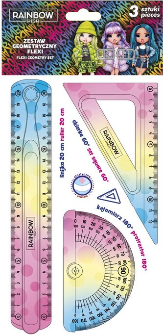 ASTRA Sada pravítek Rainbow High 3ks