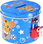 Plechová pokladnička - modrá